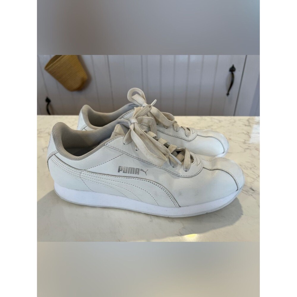 Puma Men’s White Casual Lace-Up Sneakers, 9